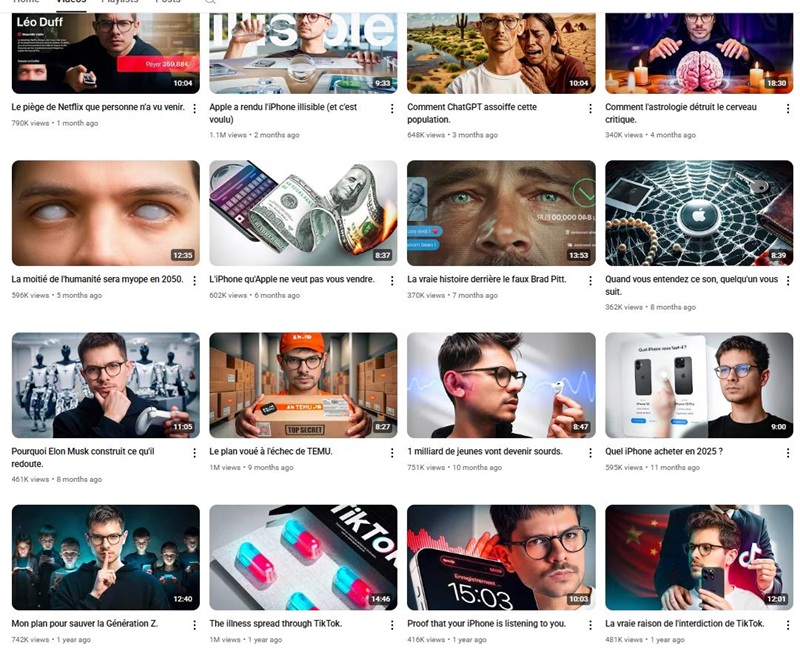 YouTube网红推荐:法国科技投影VR眼镜测评博主频道内容