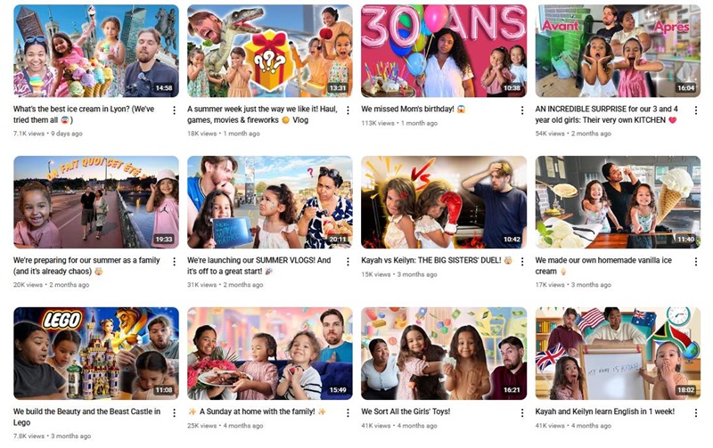 YouTube网红推荐:法国生活家庭类博主频道内容