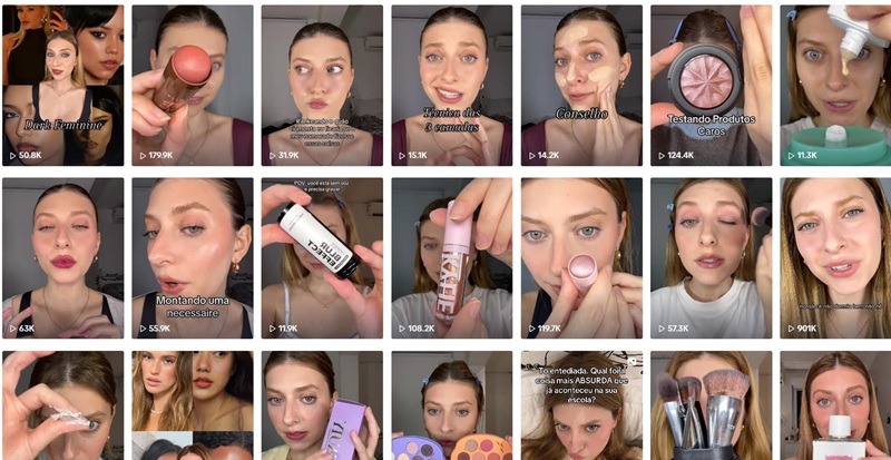 41.5万粉丝的TikTok巴西美妆类博主频道内容 41.5万粉丝的TikTok巴西美妆类博主频道内容