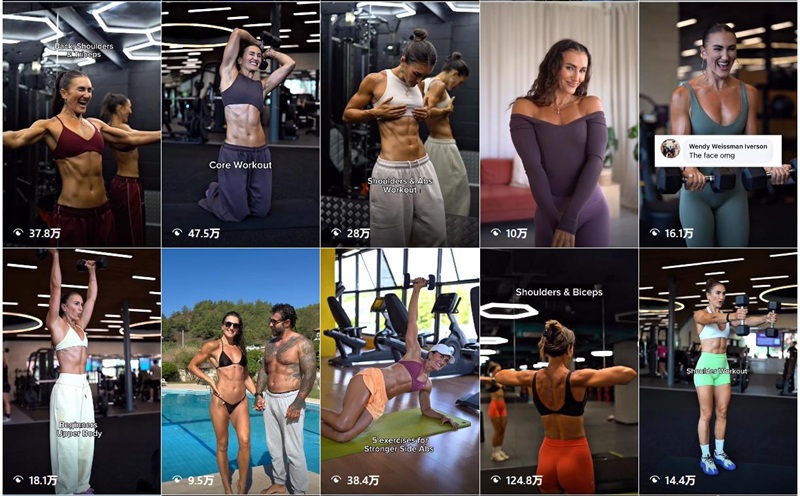 Instagram网红推荐：美国94万粉丝健身达人频道内容
