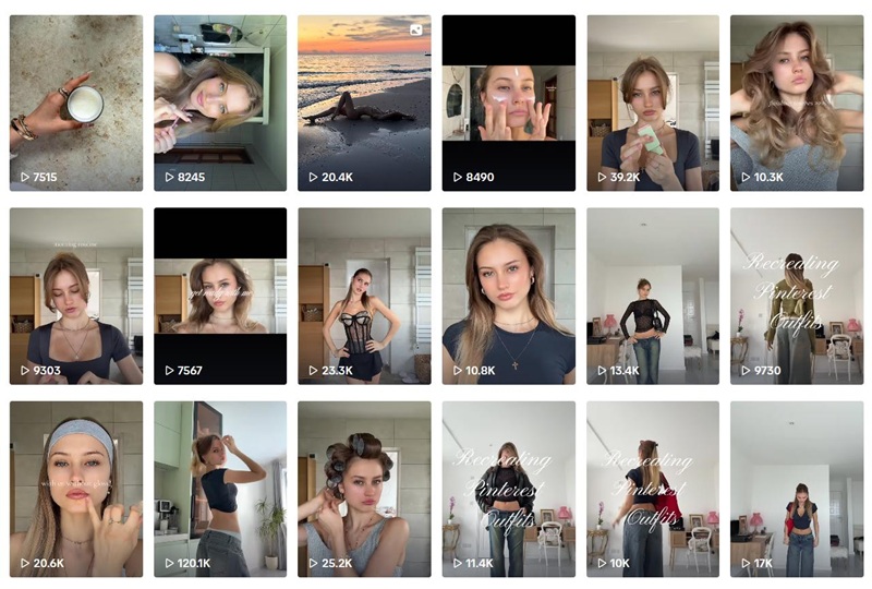 TikTok网红推荐:英国美妆面霜颈霜带货海外kol达人频道内容