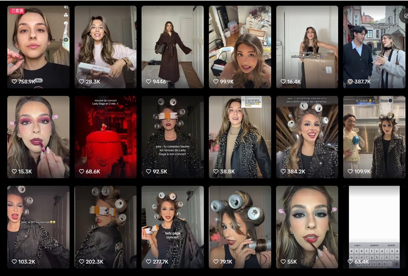 TikTok网红推荐：94万粉法国美妆博主频道内容