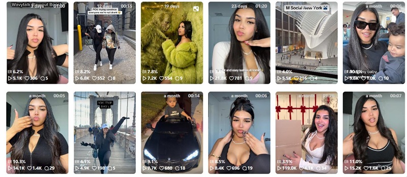 TikTok网红推荐：美国美女美妆时尚达人合作博主频道内容