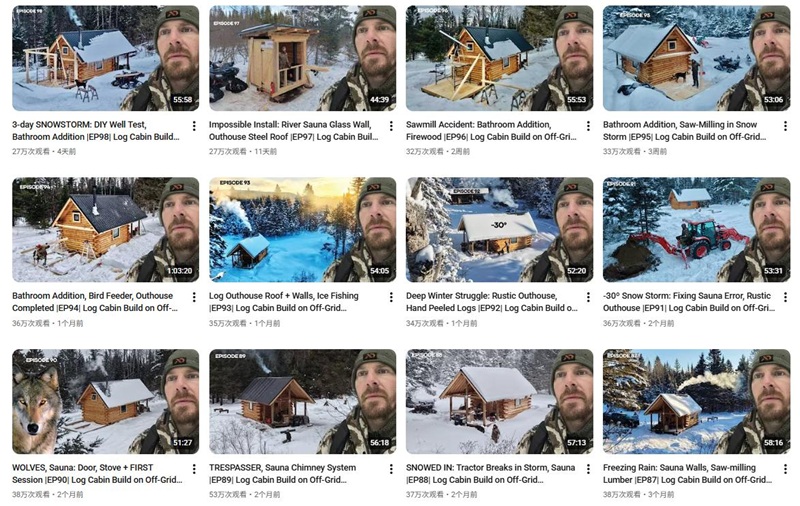 YouTube网红推荐：加拿大户外生活类国外博主频道内容
