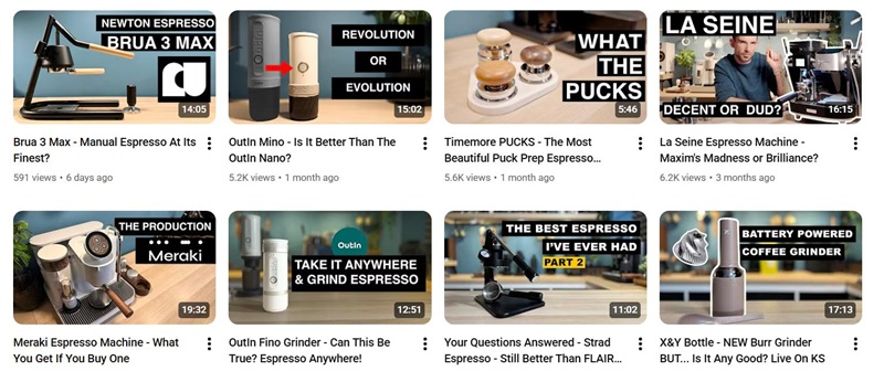 YouTube网红推荐：爱尔兰咖啡设备测评博主频道内容