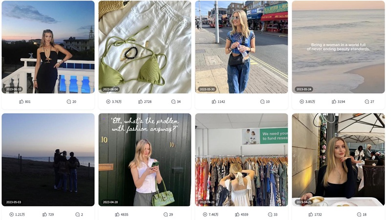 Instagram网红推荐：高互动英国时尚服饰博主频道内容