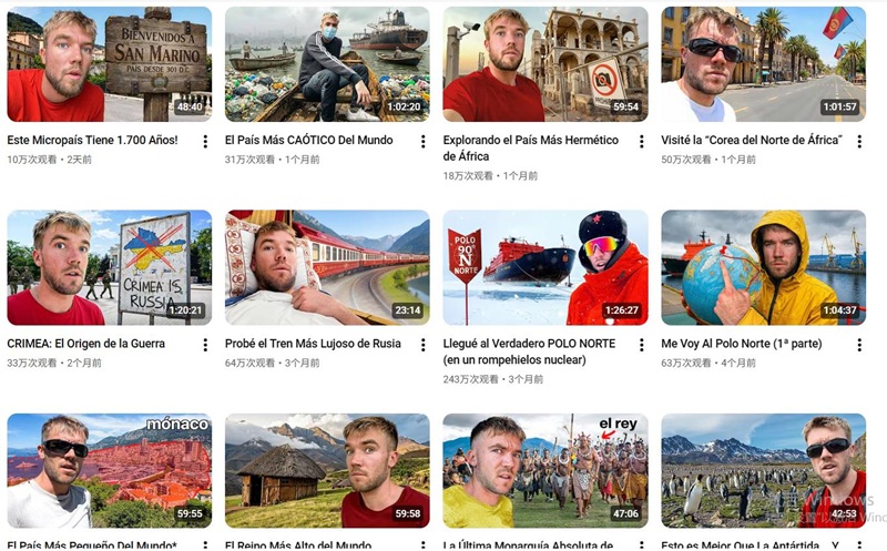 YouTube网红推荐：西班牙旅行海外kol博主频道内容